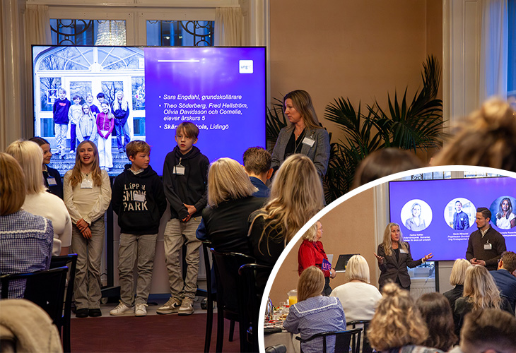 ung företagsamhet var i riksdagen och pratade om entreprenörskap i grundskolan