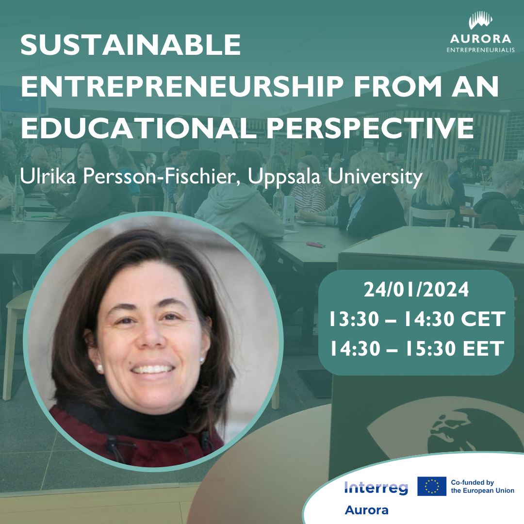 Ulrika Persson-Fischier Sustainable Entrepreneurship from an educational perspective