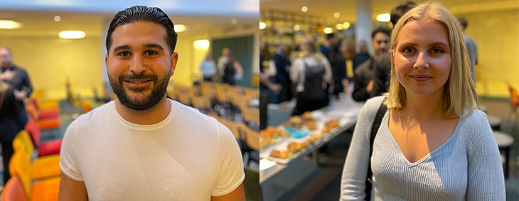 UF-alumnerna Alex Mansourian och Nadja Olsson var nöjda med seminariet.