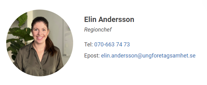 Kontaktuppgifter Elin Andersson