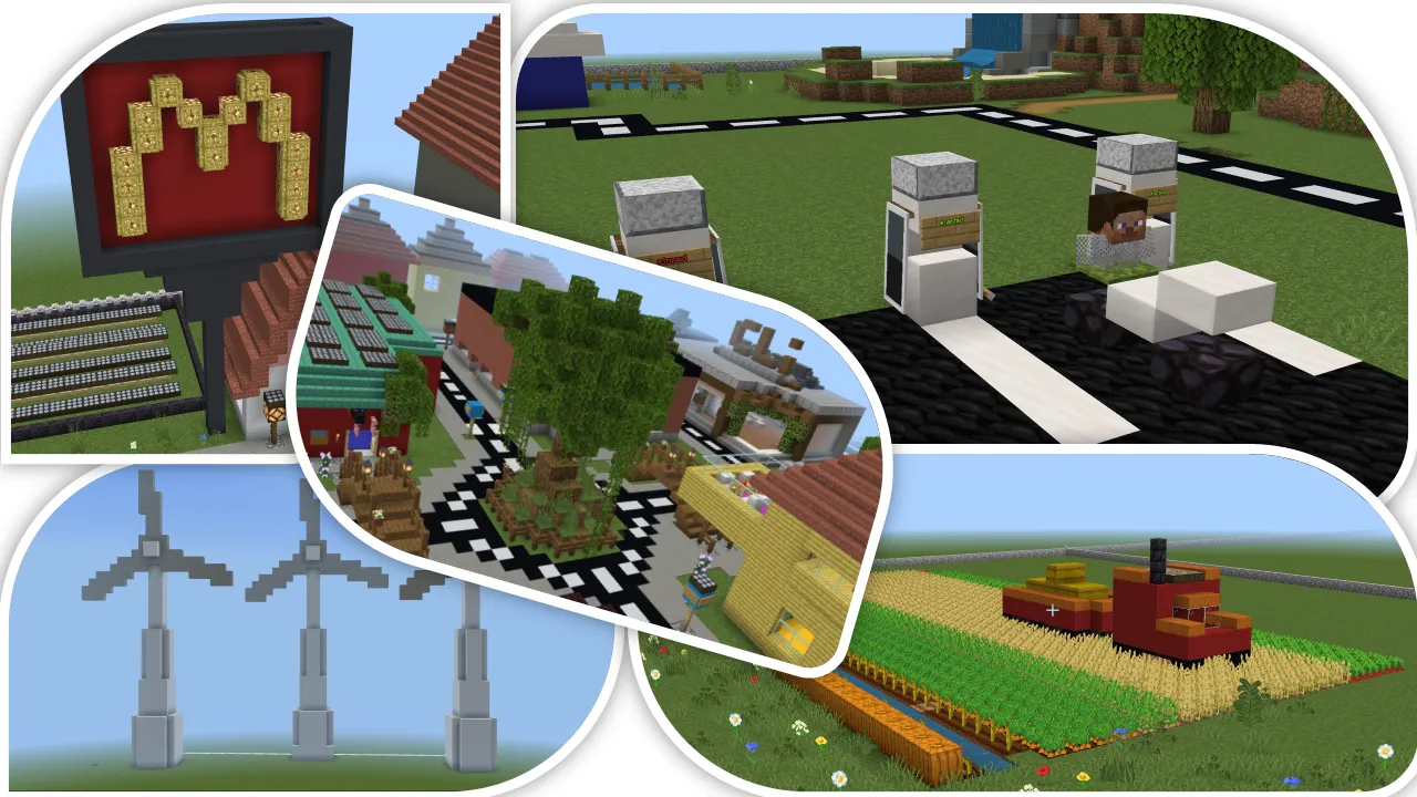 Bilder från den vinnande klassens Minecraft-värld