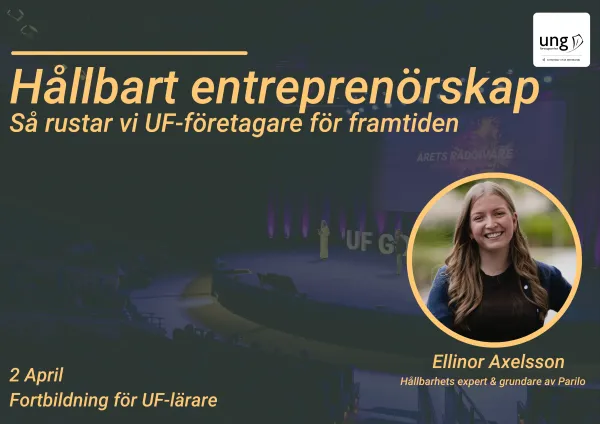 Anmälan till fortbildning i hållbart entreprenörskap