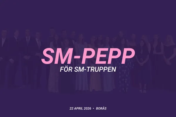 Bild med texten SM-pepp