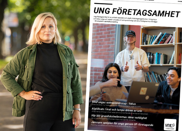 tove jarl i Svenska Dagbladet. Bilaga om Ung Företagsamhet.