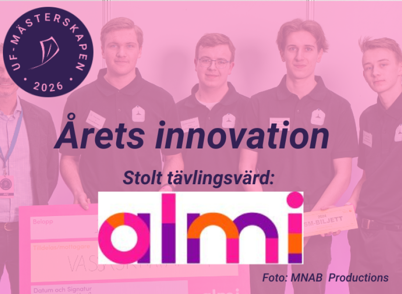 Har ert UF-företag skapat en ny vara eller tjänst eller vidareutvecklat en existerande idé på ett innovativt sätt? Då kan ni tävla i Årets Innovation! Här ska UF-företaget skicka in ett tävlingsbidrag samt ställa ut på UF-mässan och presentera sitt UF-företag för juryn. Vinnaren av Årets Socialt Hållbara UF-företag går vidare till SM och representerar Skaraborg.  Tävlingsvärd: Almi 