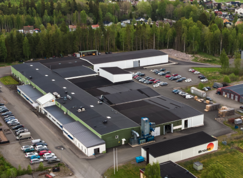 Brodit i Karlsborg, sett från ovan