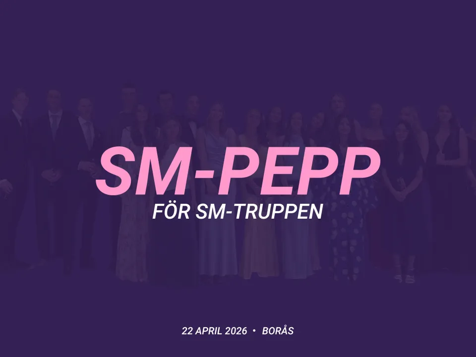 Bild med texten SM-pepp